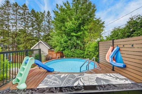 Pool - 16A  - 16B Route De Duchesnay, Sainte-Catherine-De-La-Jacques-Cartier, QC - Outdoor With Above Ground Pool