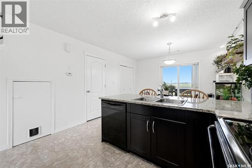 312 3822 Dewdney Avenue E, Regina, SK - Indoor Photo Showing Kitchen With Double Sink