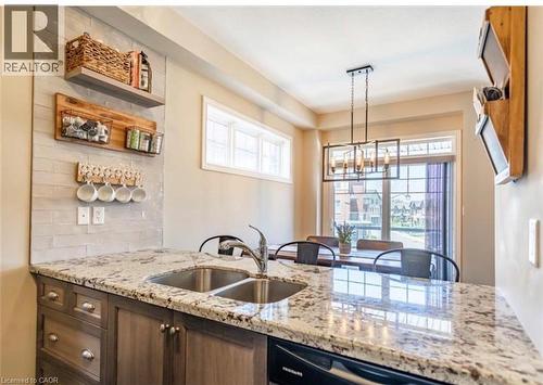 10 Egleston Lane, Ancaster, ON - Indoor Photo Showing Kitchen With Double Sink With Upgraded Kitchen