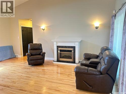 1 Telfer Bay, Prince Albert, SK - Indoor Photo Showing Living Room With Fireplace