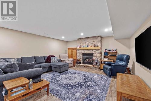 Lower rec room - 2552 Denure Drive, Peterborough (Monaghan Ward 2), ON - Indoor With Fireplace
