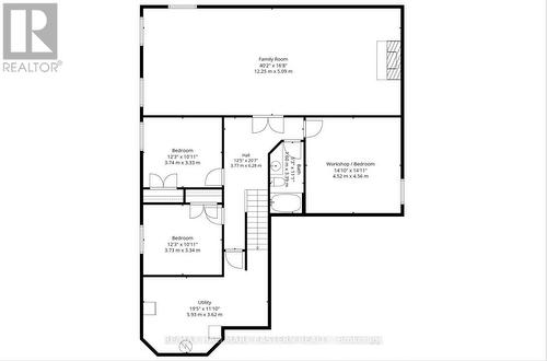 Basement Floor Plan - 2552 Denure Drive, Peterborough (Monaghan Ward 2), ON - Other