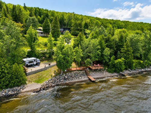 Aerial View - 886 Ch. Du Royaume-Des-Cèdres, Saint-Bruno-De-Guigues, QC - Outdoor With Body Of Water With View