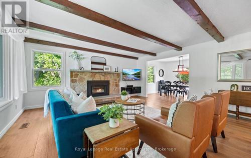 7462 15 Side Road, Halton Hills, ON - Indoor Photo Showing Living Room With Fireplace