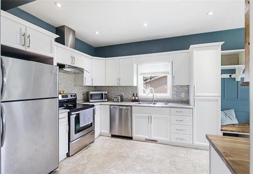 313 Leila Ave, Winnipeg, MB - Indoor Photo Showing Kitchen With Double Sink