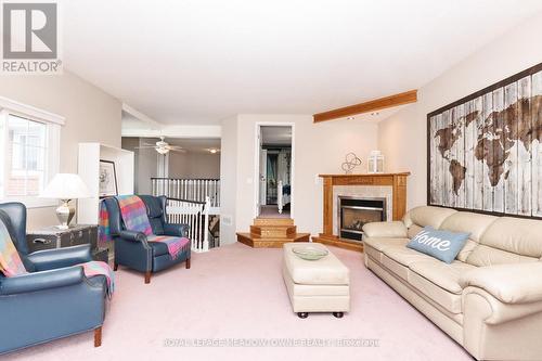38 Mckillop Court, Brampton, ON - Indoor Photo Showing Living Room With Fireplace
