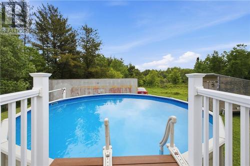 345 Cote Avenue, Hanmer, ON - Outdoor With Above Ground Pool With Backyard