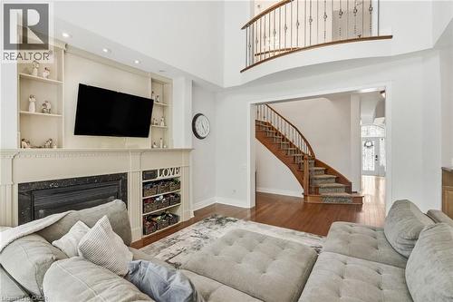 3256 Raspberry Bush Trail, Oakville, ON - Indoor Photo Showing Living Room With Fireplace