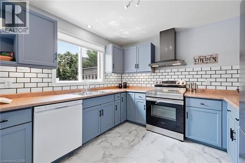 74 Liam Drive, Ancaster, ON - Indoor Photo Showing Kitchen With Double Sink