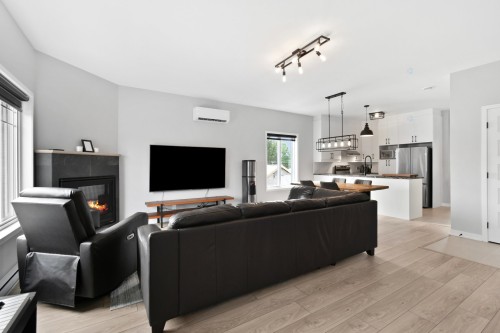 Living Room - B-14 Rue Dumouchel, Mercier, QC - Indoor Photo Showing Living Room With Fireplace