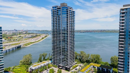 Overall view - 707-151 Rue De La Rotonde, Montréal (Verdun/Île-Des-Soeurs), QC - Outdoor With Body Of Water With Facade