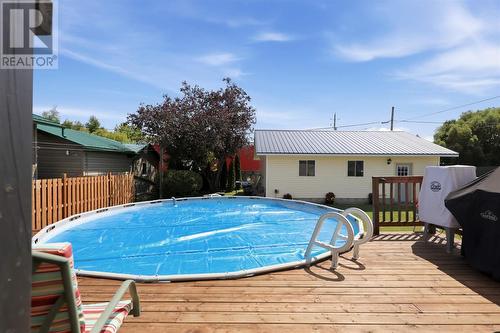 219 Main St, Thessalon, ON - Outdoor With Above Ground Pool With Deck Patio Veranda With Exterior