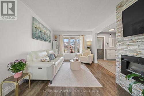 52 Moir Crescent, Barrie, ON - Indoor Photo Showing Living Room With Fireplace