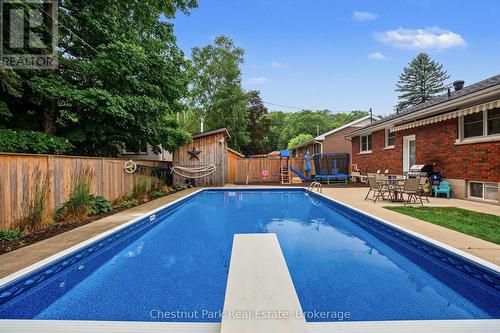 583 6Th Street W, Owen Sound, ON - Outdoor With In Ground Pool With Deck Patio Veranda With Backyard