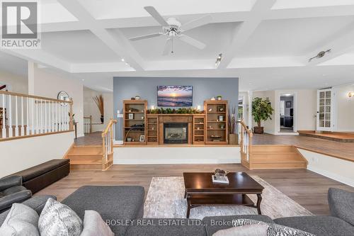 166 Lakeshore Road, St. Catharines (Vine/Linwell), ON - Indoor Photo Showing Living Room With Fireplace