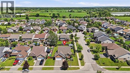 Aerial perspective showcasing a - 33 Jane Street, Smithville, ON - Outdoor With View
