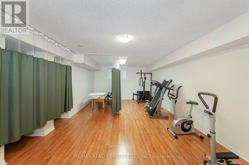 Lower Level Provides Great Additional Space - 3,4 - 3375 Thomas Street, Mississauga, ON - Indoor Photo Showing Gym Room