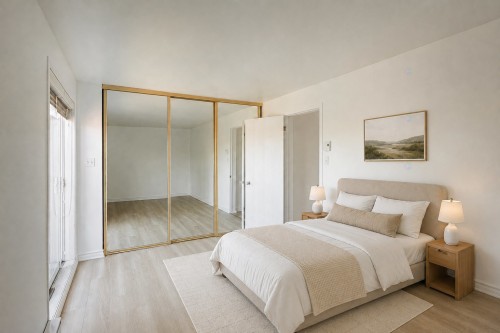 Chambre à coucher principale - 8-4180 Av. Pierre-De Coubertin, Montréal (Mercier/Hochelaga-Maisonneuve), QC - Indoor Photo Showing Bedroom