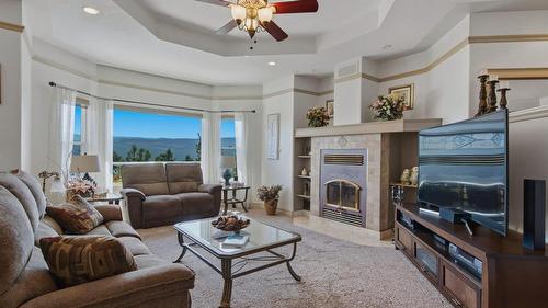 594 Mountain Drive, Vernon, BC - Indoor Photo Showing Living Room With Fireplace