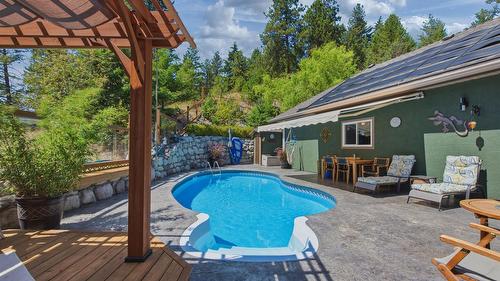 594 Mountain Drive, Vernon, BC - Outdoor With In Ground Pool With Deck Patio Veranda With Exterior