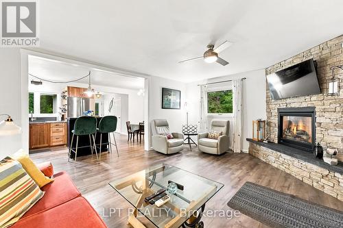 23 Basswood Drive, Kawartha Lakes, ON - Indoor Photo Showing Living Room With Fireplace