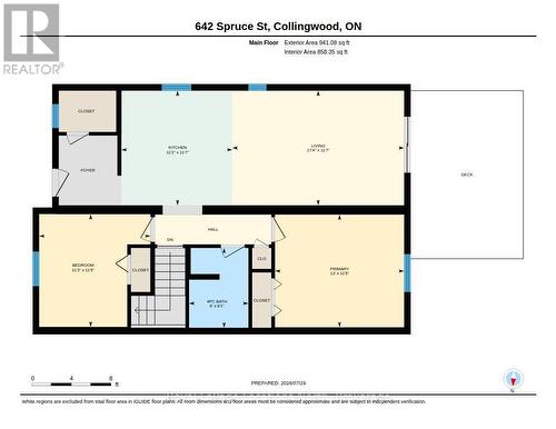 Main Floor Layout - 642 Spruce Street, Collingwood, ON - Other