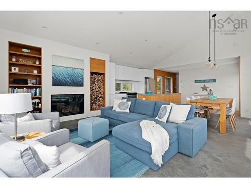 81 Hirtle Beach Road, Kingsburg, NS - Indoor Photo Showing Living Room With Fireplace
