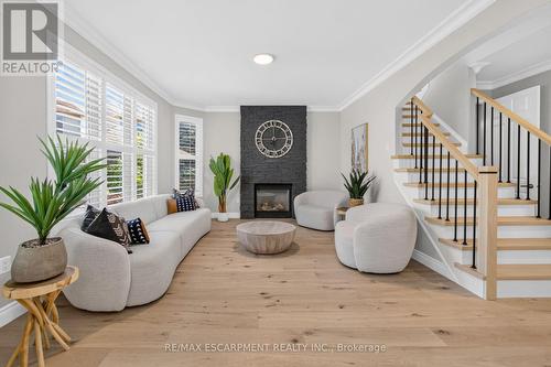1533 Morse Place, Milton, ON - Indoor Photo Showing Living Room With Fireplace