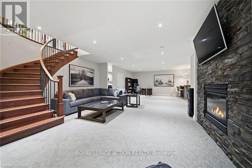 14 Ellington Place, Brantford, ON - Indoor With Fireplace