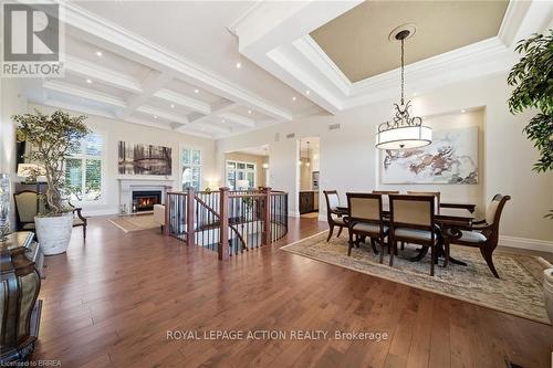 14 Ellington Place, Brantford, ON - Indoor Photo Showing Dining Room With Fireplace