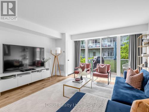 244 - 201 Carlaw Avenue, Toronto, ON - Indoor Photo Showing Living Room
