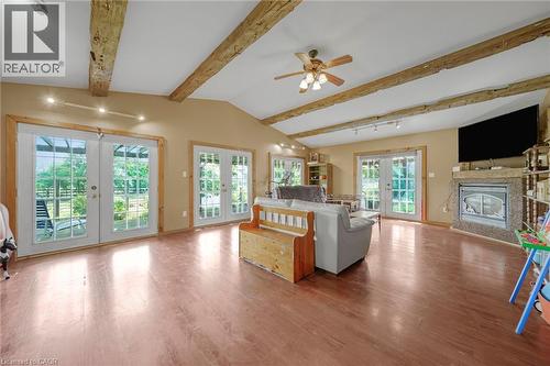 Main House - 1374 5Th Concession Road W, Flamborough, ON - Indoor Photo Showing Living Room With Fireplace