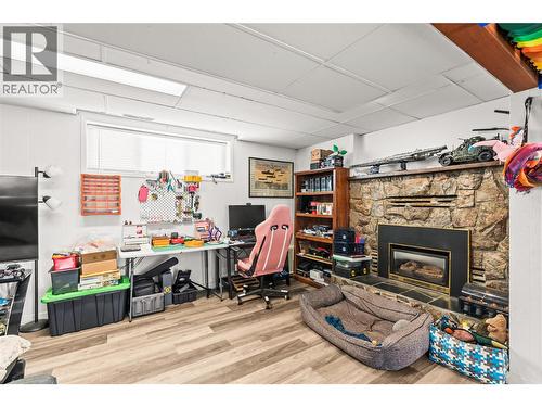 Suite Living Room - 1603 43Rd Avenue, Vernon, BC - Indoor With Fireplace