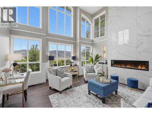 1648 Skeena Place, Kamloops, BC - Indoor Photo Showing Living Room With Fireplace