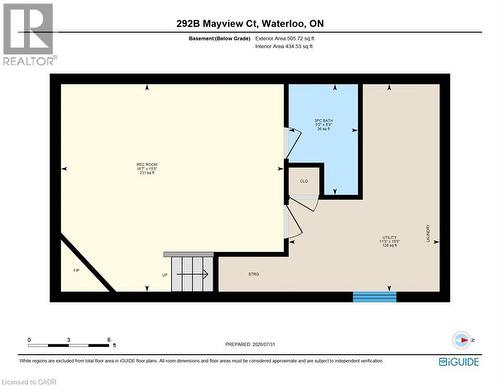 Floor plan - 292 Mayview Court Unit# B, Waterloo, ON - Other