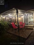 Patio at night - all items for sale - 