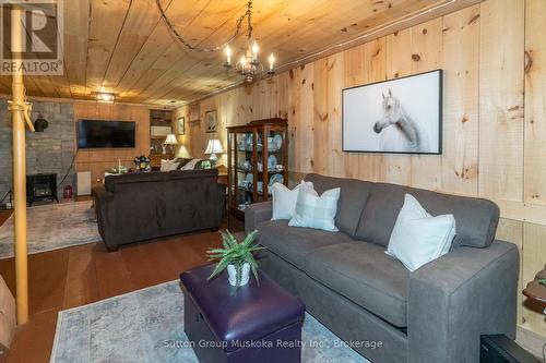 236 Hoodstown Road, Huntsville (Stisted), ON - Indoor Photo Showing Living Room With Fireplace