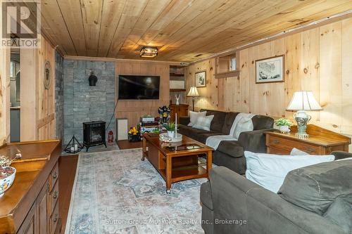 236 Hoodstown Road, Huntsville (Stisted), ON - Indoor Photo Showing Living Room With Fireplace