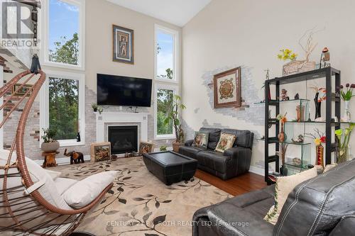107 Allegra Drive, Wasaga Beach, ON - Indoor Photo Showing Living Room With Fireplace