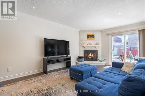 503 Grove Street E, Barrie, ON - Indoor Photo Showing Living Room With Fireplace