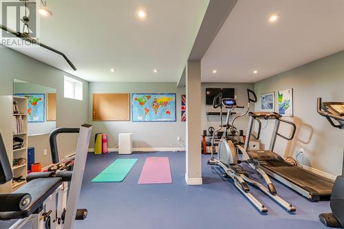 New exercise room under the family room. - 131-139 Marine Drive, Logy Bay, Middle Cove, Outer Cove, NL - Indoor Photo Showing Gym Room