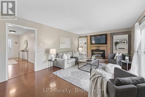 34 Oxtoby Lane, Uxbridge, ON - Indoor Photo Showing Living Room With Fireplace