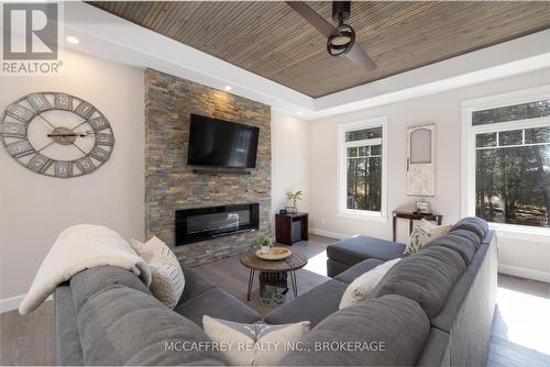 219 Kidds Road, Stone Mills (Stone Mills), ON - Indoor Photo Showing Living Room With Fireplace