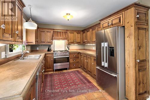114 Clark Street, Blue Mountains, ON - Indoor Photo Showing Kitchen With Double Sink