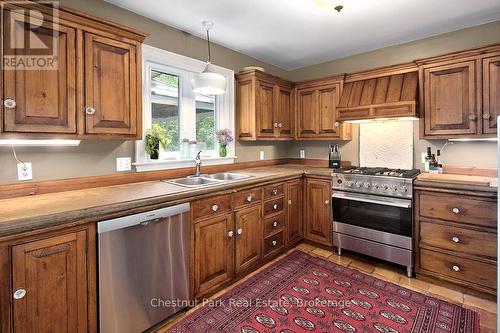 114 Clark Street, Blue Mountains, ON - Indoor Photo Showing Kitchen With Double Sink