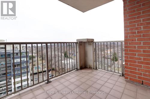 Balcony - 1402 - 442 Maple Avenue, Burlington (Brant), ON - Outdoor With Balcony With Exterior