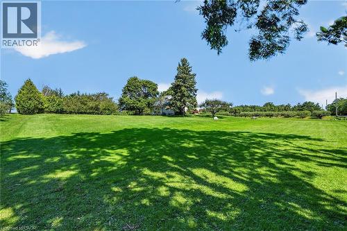 Expansive green lawn with mature trees and a distant structure - 134 Russ Road, Grimsby, ON - Outdoor