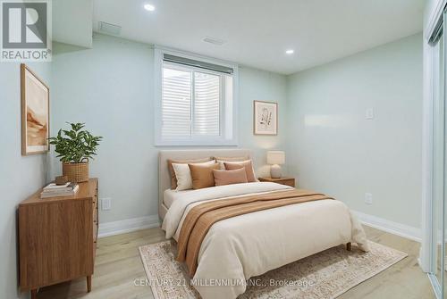 Virtually Staged 2nd Bedroom of Bsmt. Apartment - 75 Goldcrest Road, Brampton, ON - Indoor Photo Showing Bedroom