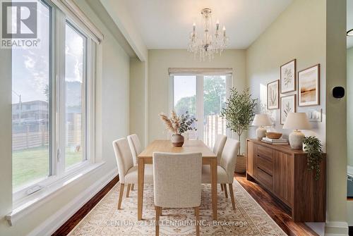 Virtually Staged Dining Room - 75 Goldcrest Road, Brampton, ON - Indoor Photo Showing Dining Room
