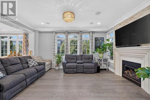 2561 Grand Oak Trail, Oakville, ON - Indoor Photo Showing Living Room With Fireplace